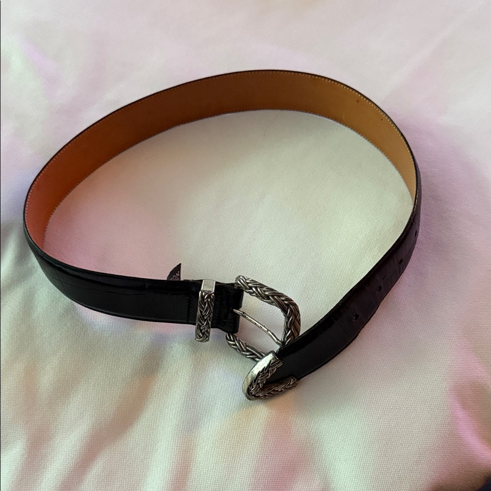 Brighton Black and Silver Women's Belt